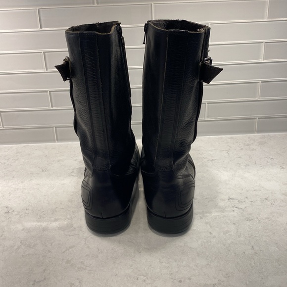 - Tremp - black leather boots - leather lined zipper & buckle EUC - Picture 9 of 15